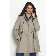 WADOS - CHAQUETA MANGA LARGA CON CAPUCHA CINTURA AJUSTABLE Y BOLSILLOS