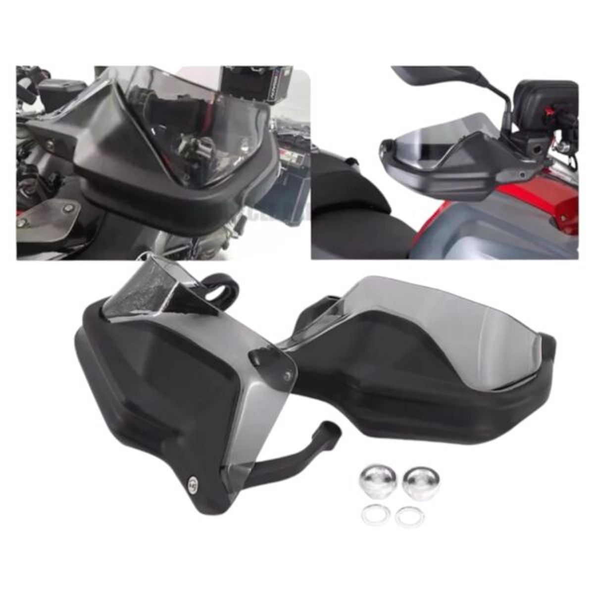 GENERICO - Extensor Protector Cubre Puños Gris Moto BMW GS