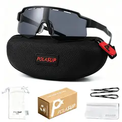 POLASUP - Lentes de Sol Deportivos Polarizados UV400 9958P Unisex correr ciclismo