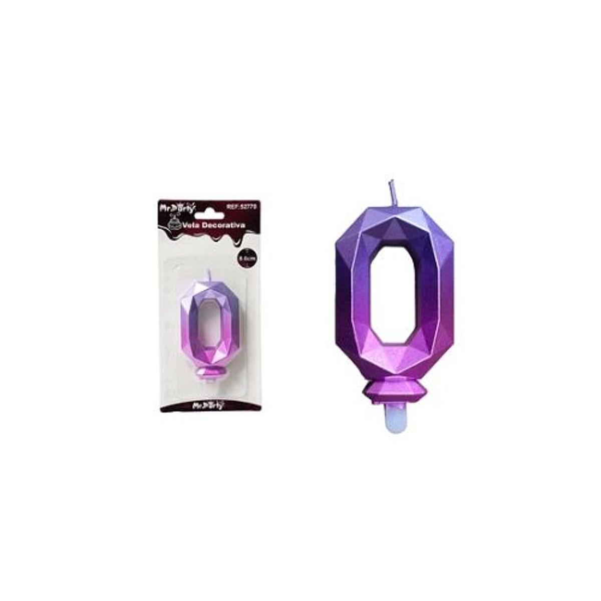 GENERICO - Vela de número 0 multicolor 5.5cm