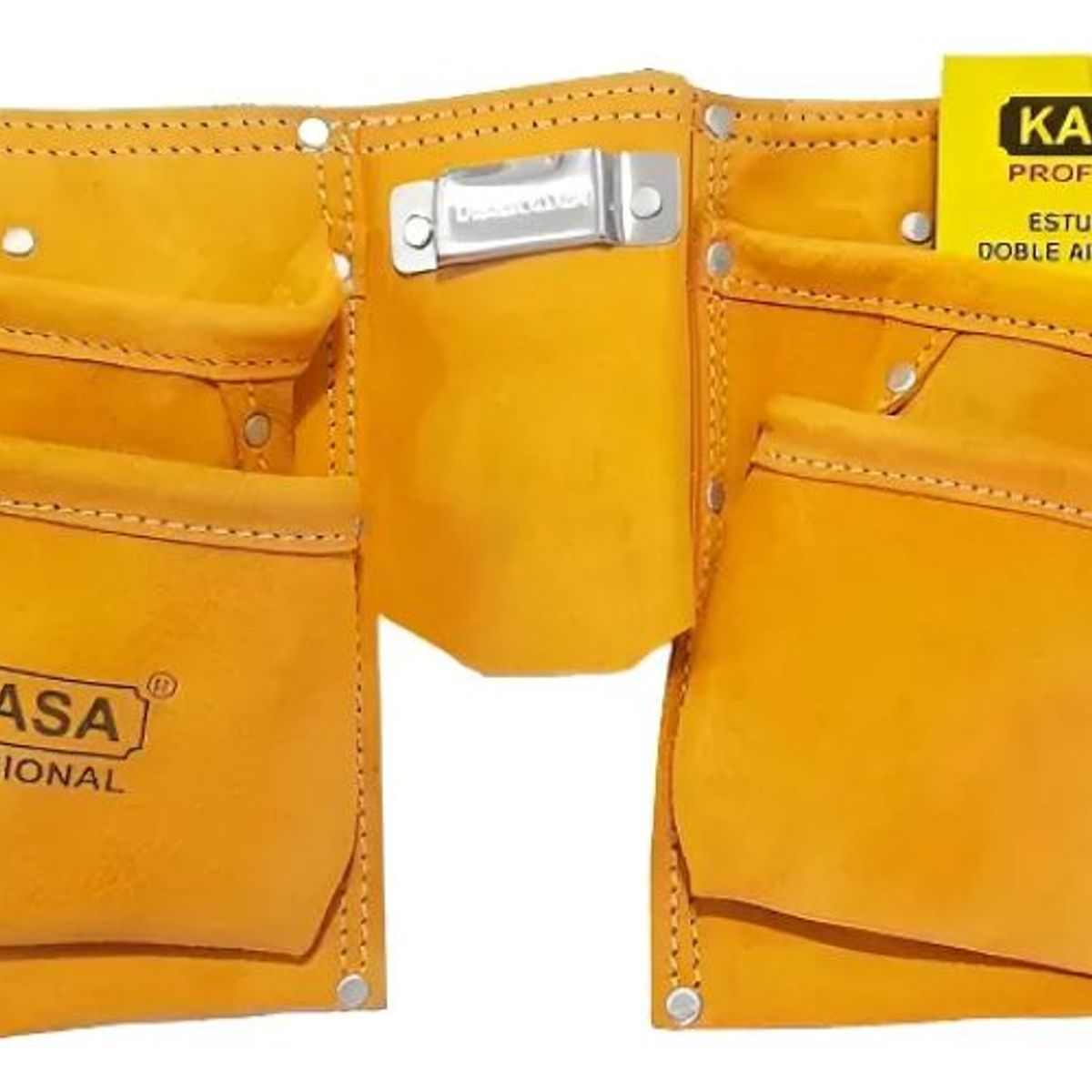 KAMASA - Coleto Carpintero De Cuero Doble Kamasa Para 16 Herramientas