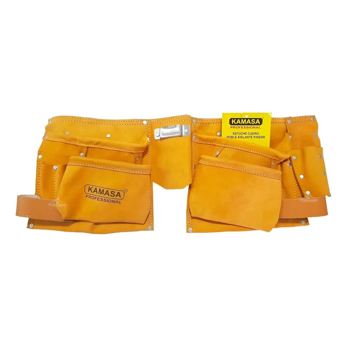 KAMASA - Coleto Carpintero De Cuero Doble Kamasa Para 16 Herramientas