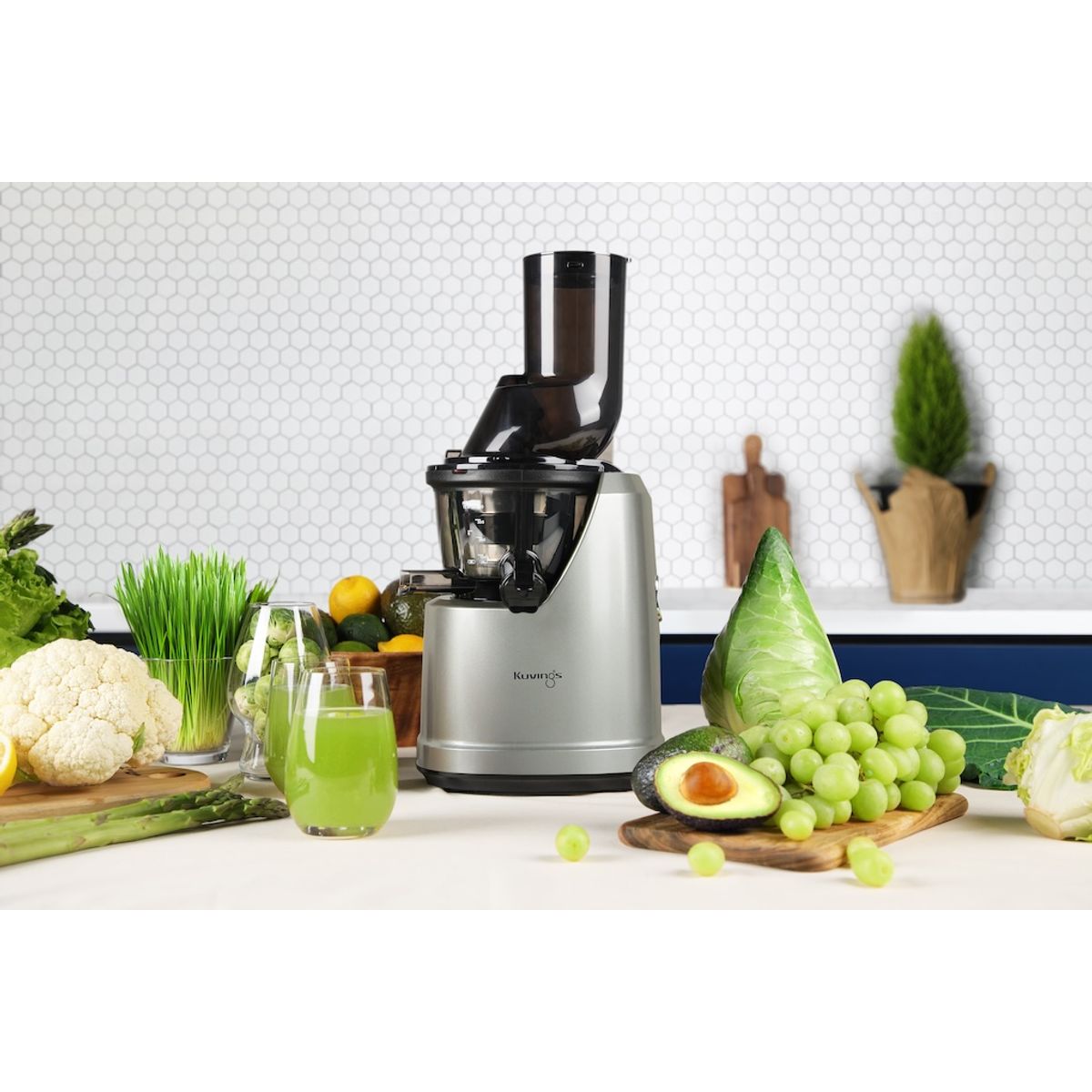 KUVINGS - Extractor de jugo prensado en frío - Kuvings B1700 Plateado