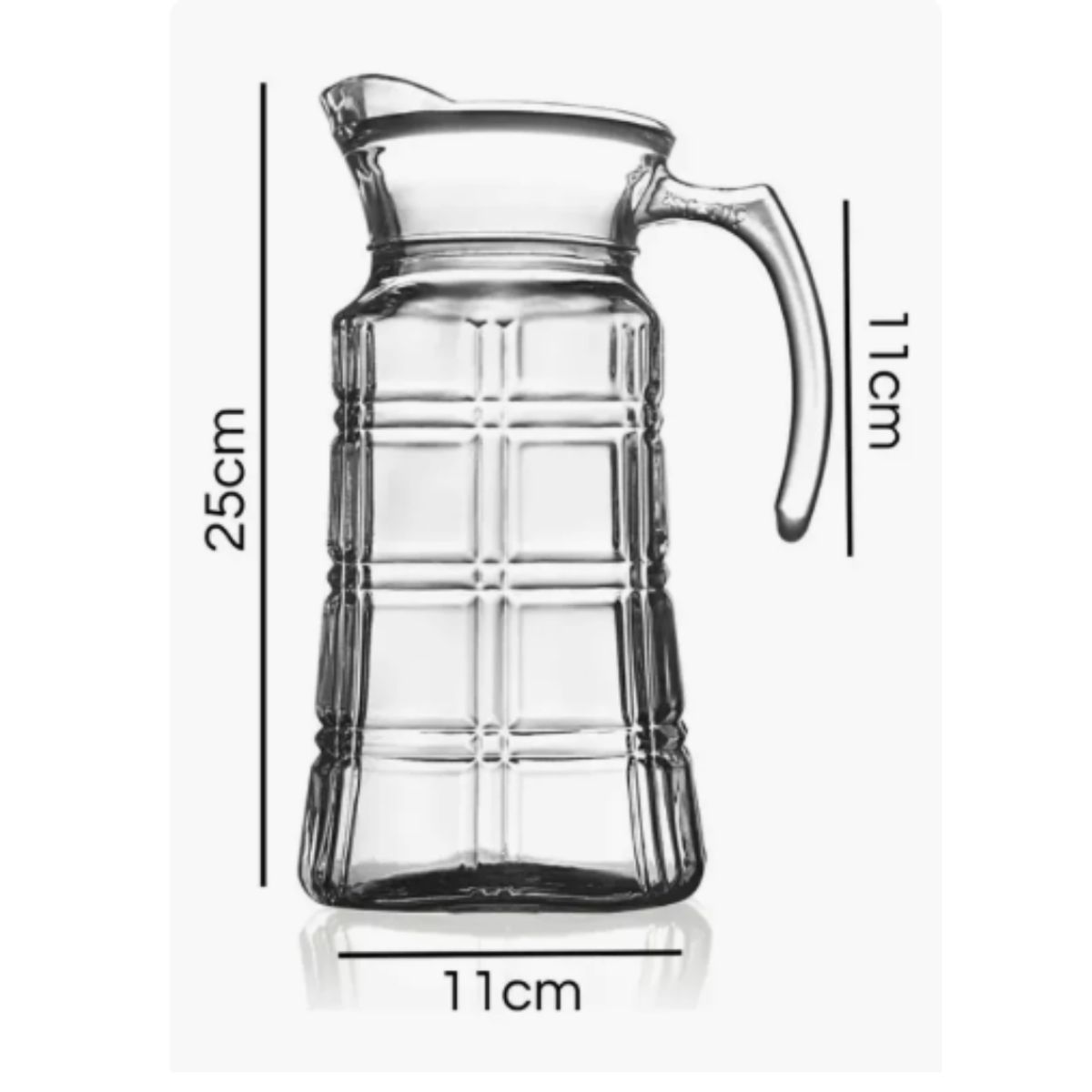 GENERICO - Jarra De Vidrio Con Tapa 1.8 Lts 25cm Juegos Bebidas Agua