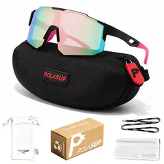 POLASUP - Lentes de Sol Deportivos Polarizados UV400 9958P Unisex correr ciclismo