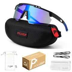 POLASUP - Lentes de Sol Deportivos Polarizados UV400 9958P Unisex correr ciclismo