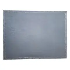 DORAL - Set 4 Individuales Rectangular Ecocuero 42x32cm Gris