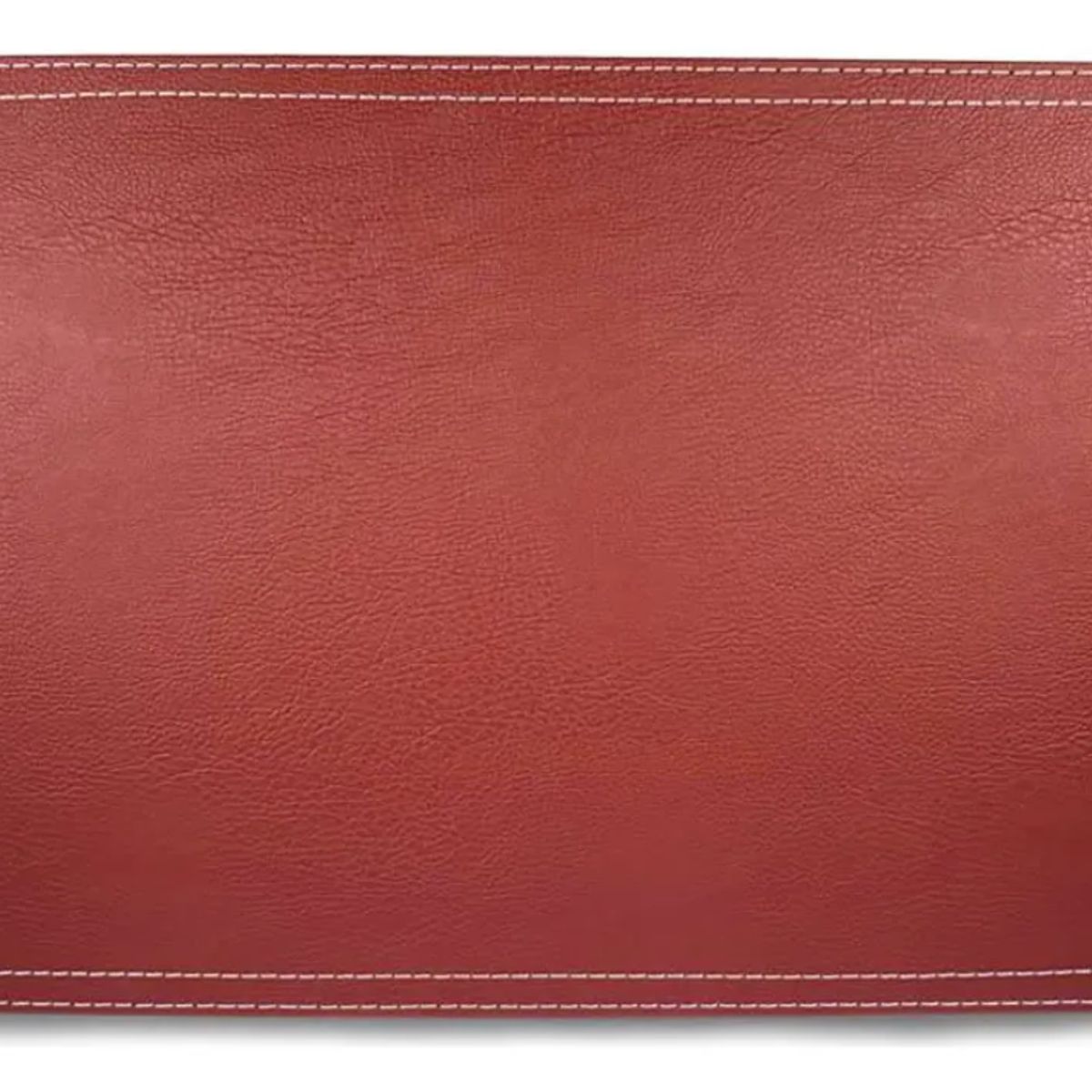 DORAL - Set 4 Individuales Rectangular Ecocuero 42x32cm Rojo