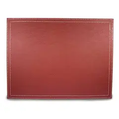 DORAL - Set 4 Individuales Rectangular Ecocuero 42x32cm Rojo