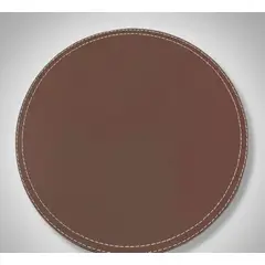 DORAL - Set 4 Individuales Redondo Ecocuero 42x32cm CAFE