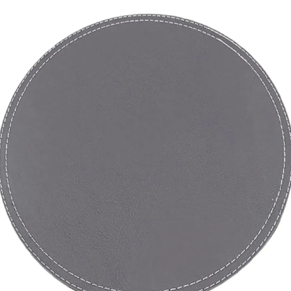 DORAL - Set 4 Individuales Redondo Ecocuero 42x32cm Gris