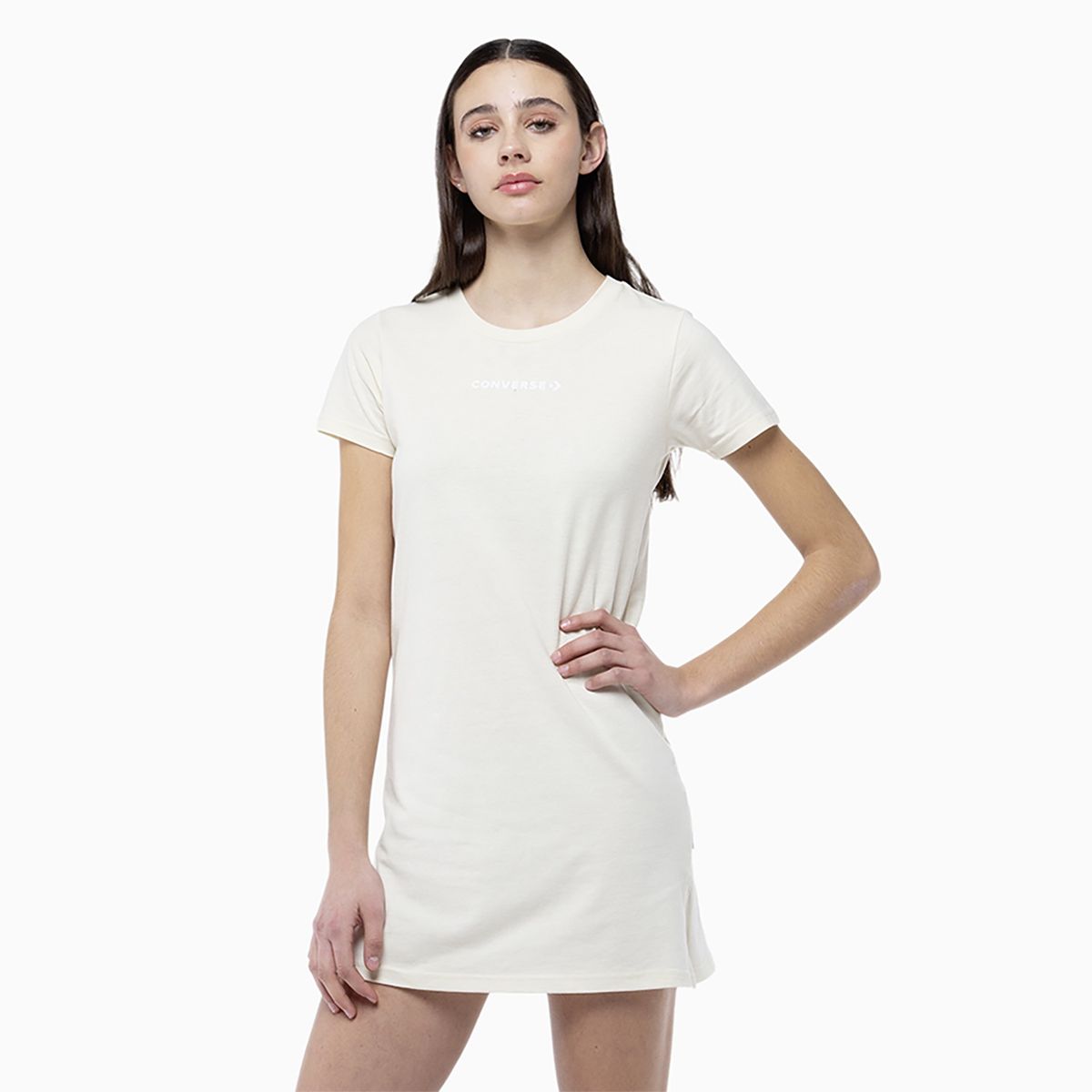 CONVERSE - Vestido Converse Your Logo Mujer Crema
