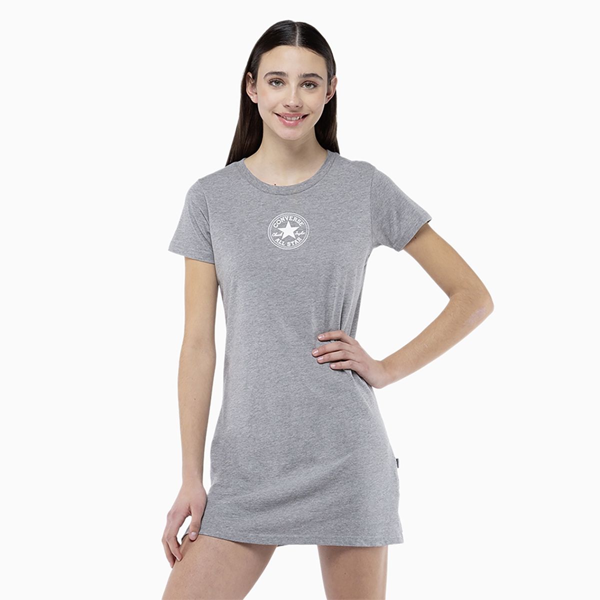 CONVERSE - Vestido Converse Chuck Patch Mujer Gris