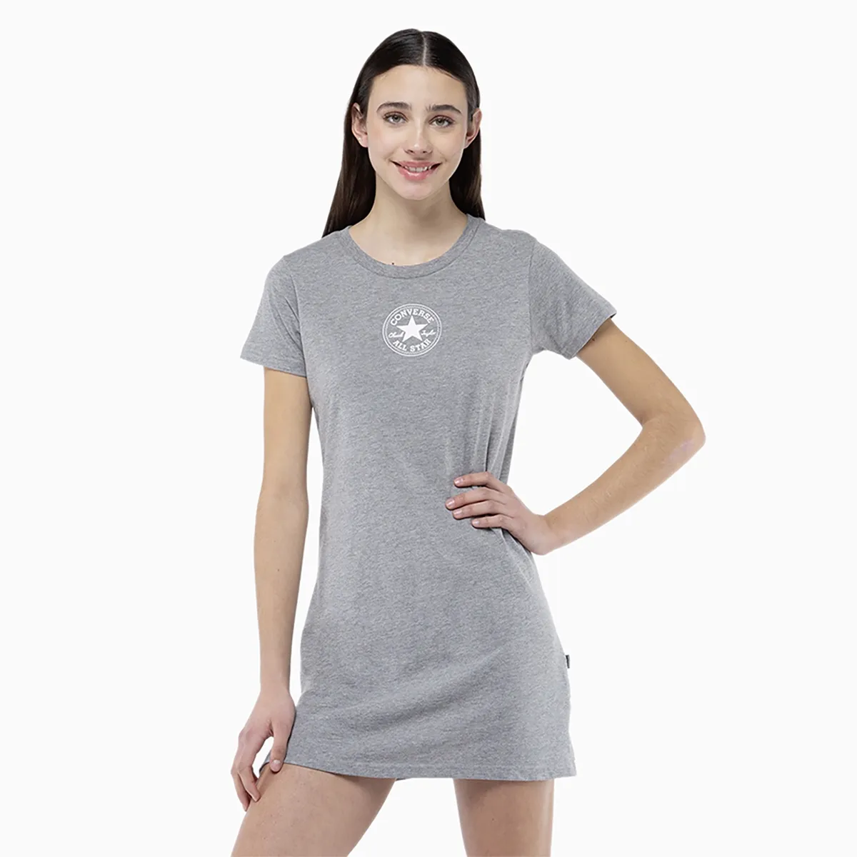 CONVERSE - Vestido Converse Chuck Patch Mujer Gris