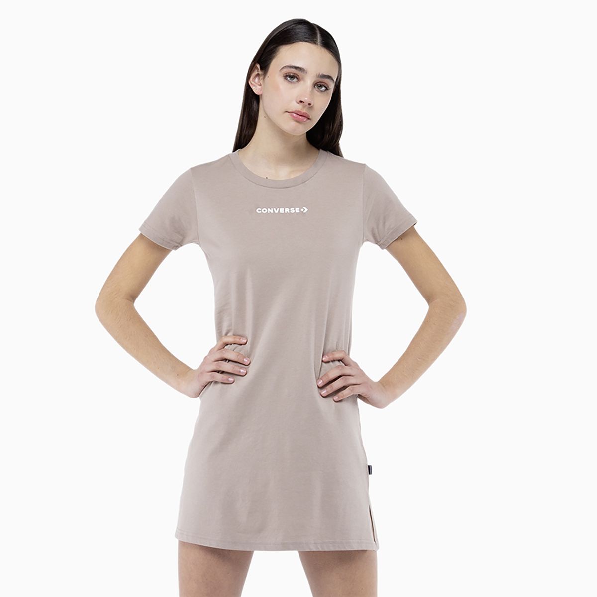 CONVERSE - Vestido Converse Your Logo Mujer Café Claro