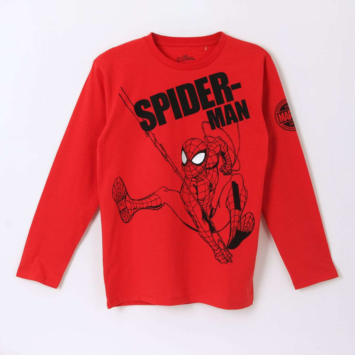 MARVEL - Polera Manga Larga Niño Spiderman En Acción Rojo Marvel