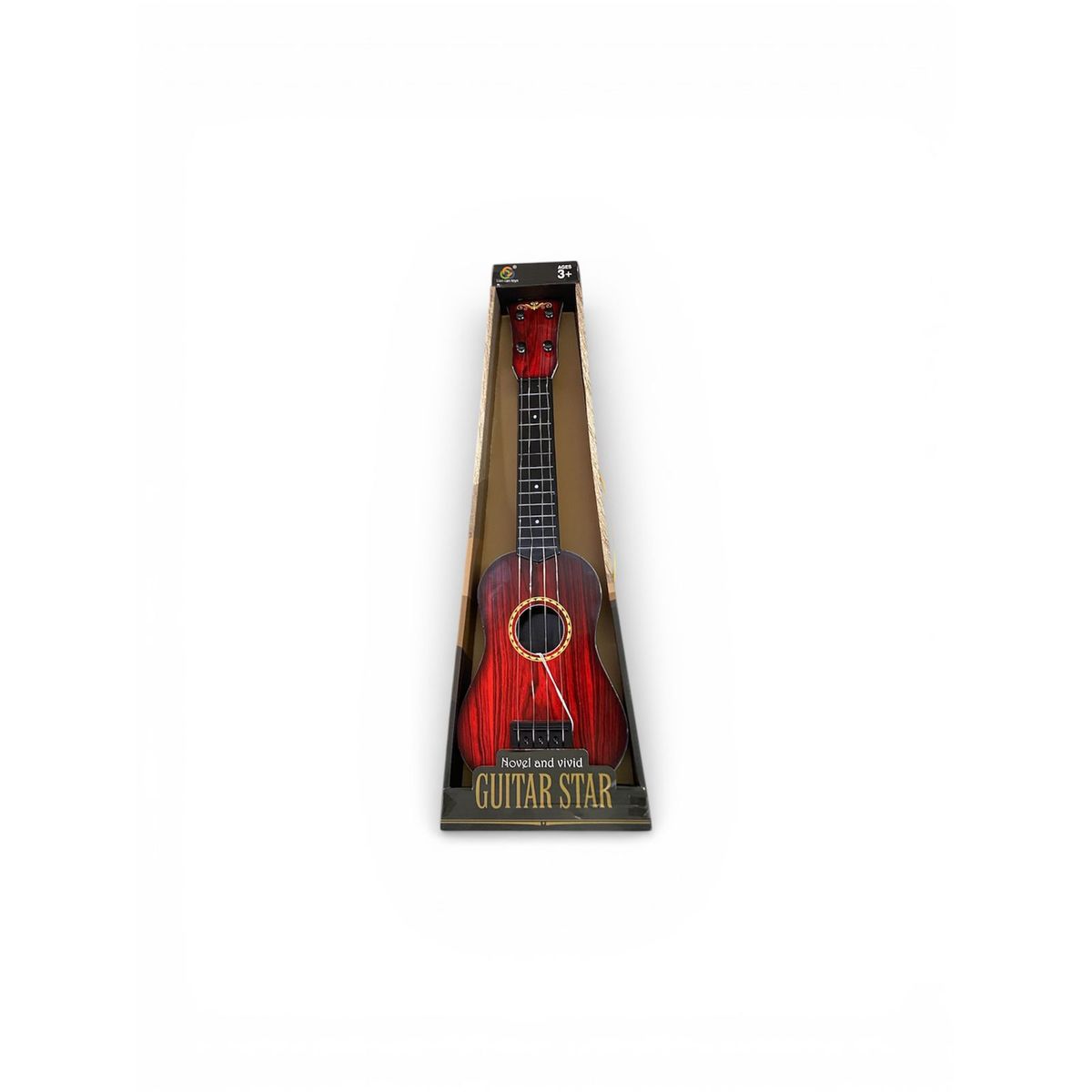 IRM - Ukelele Juguete Para Niños 4 Cuerdas Con Uñeta Marrón