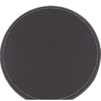 Imagen 2 del producto Set 4 Individuales Redondo Ecocuero 42x32cm Negro