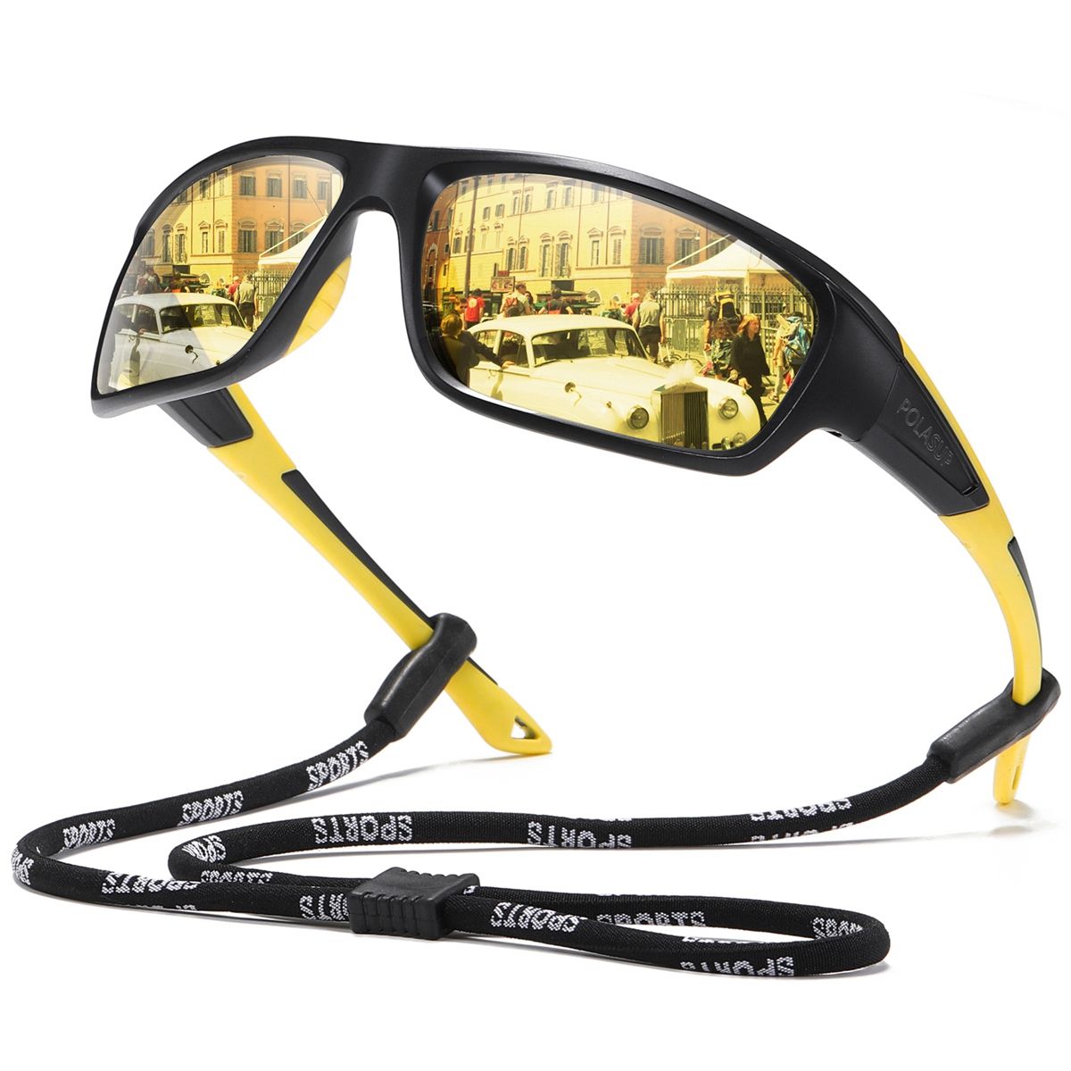 POLASUP - Lentes de Sol POLASUP Deportivos Polarizados UV400 Unisex pesca correr ciclismo marathon