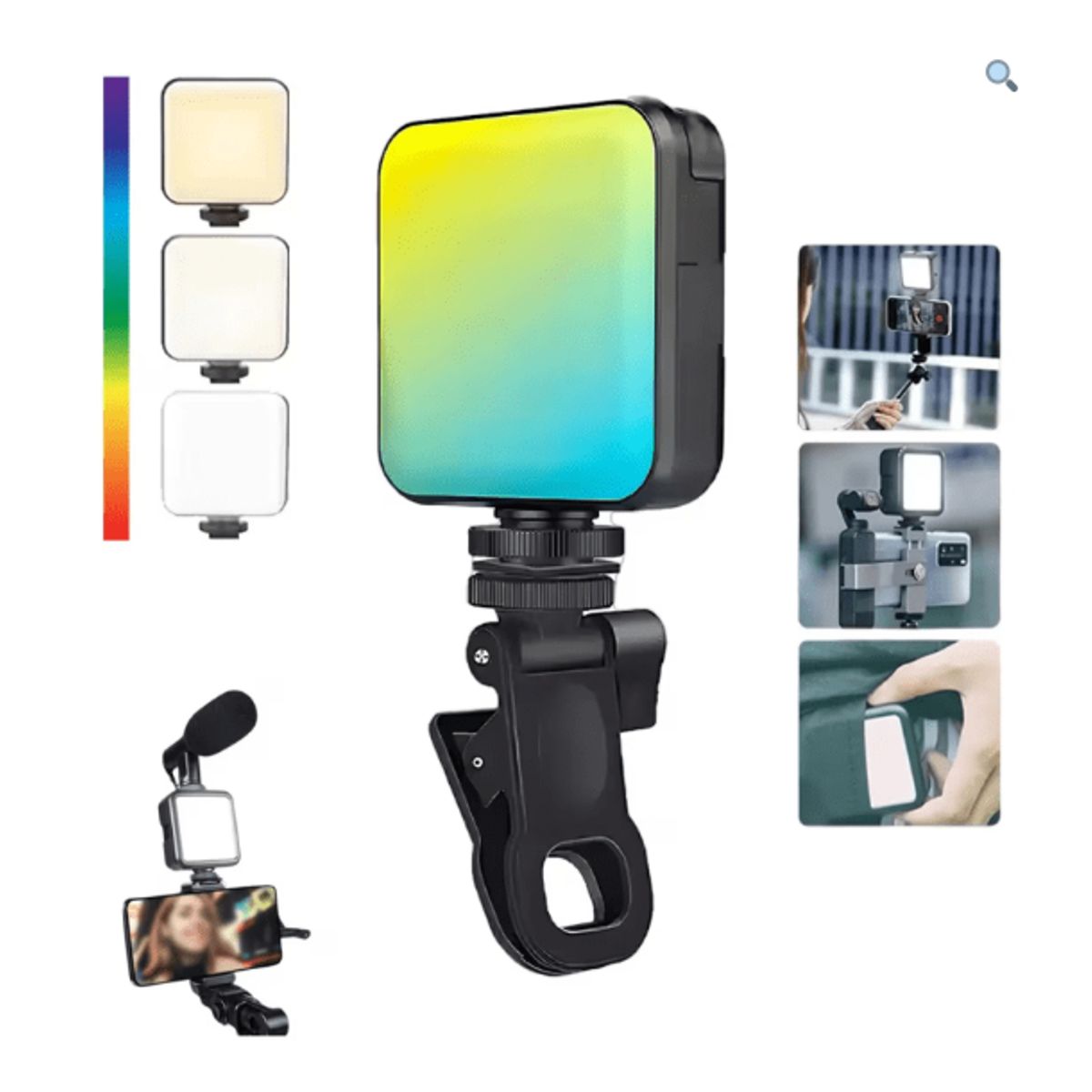 GENERICO - Mini Lámpara Foco Led Selfie Portátil Para Cámara O Tlf Reca