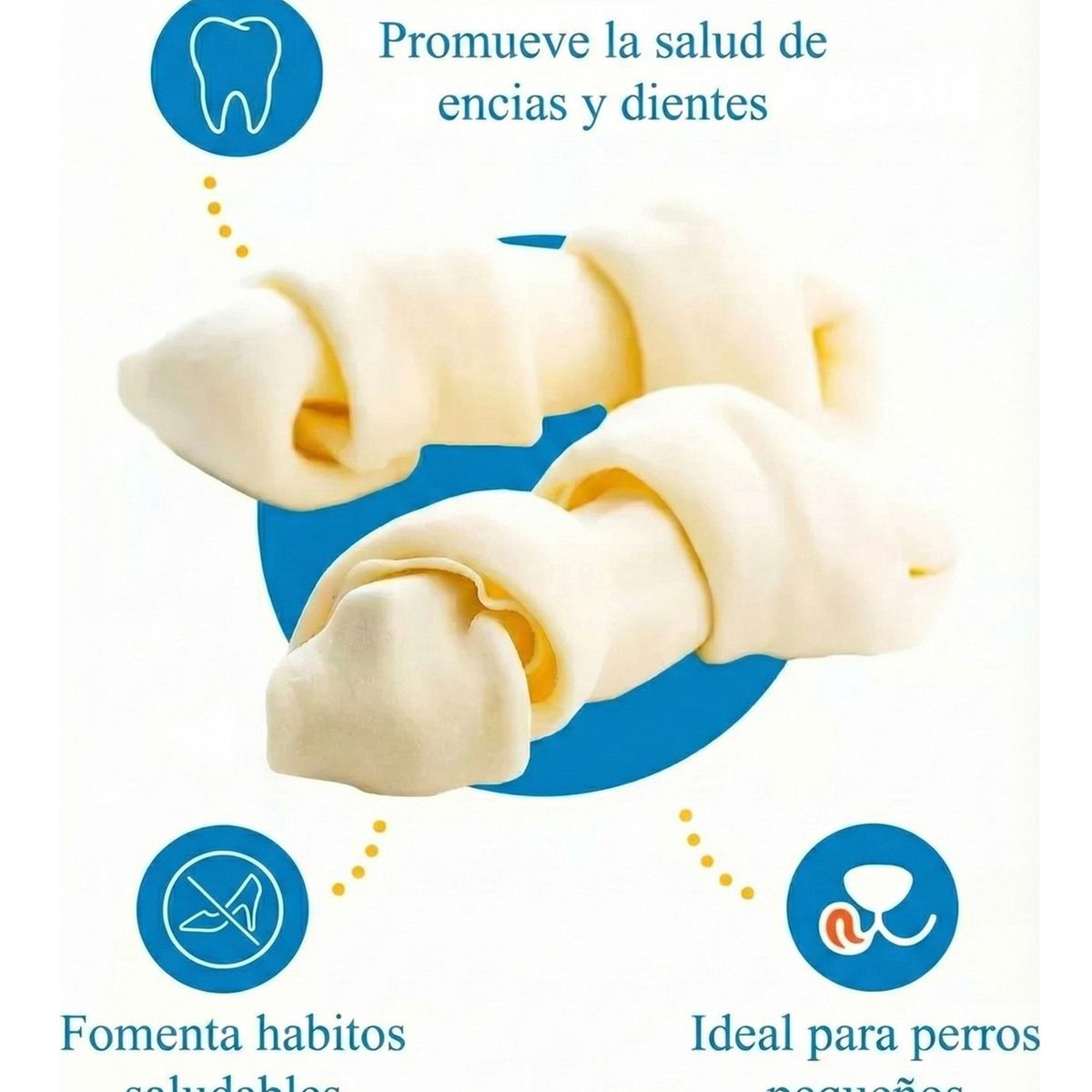 HAPPYDAYS - 90 unidades Huesos Snack Cartílago Masticable Comestible para Perros