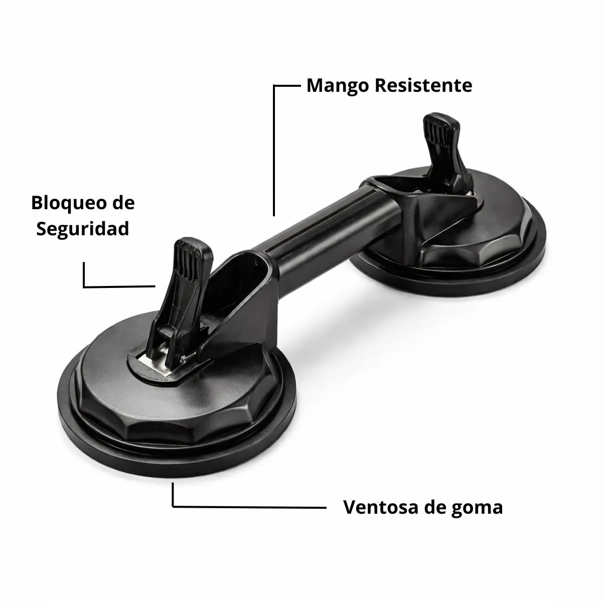 GENERICO - Ventosa Doble para Vidrios 2 Brazos - Uso Profesional -  Hasta 100 kg