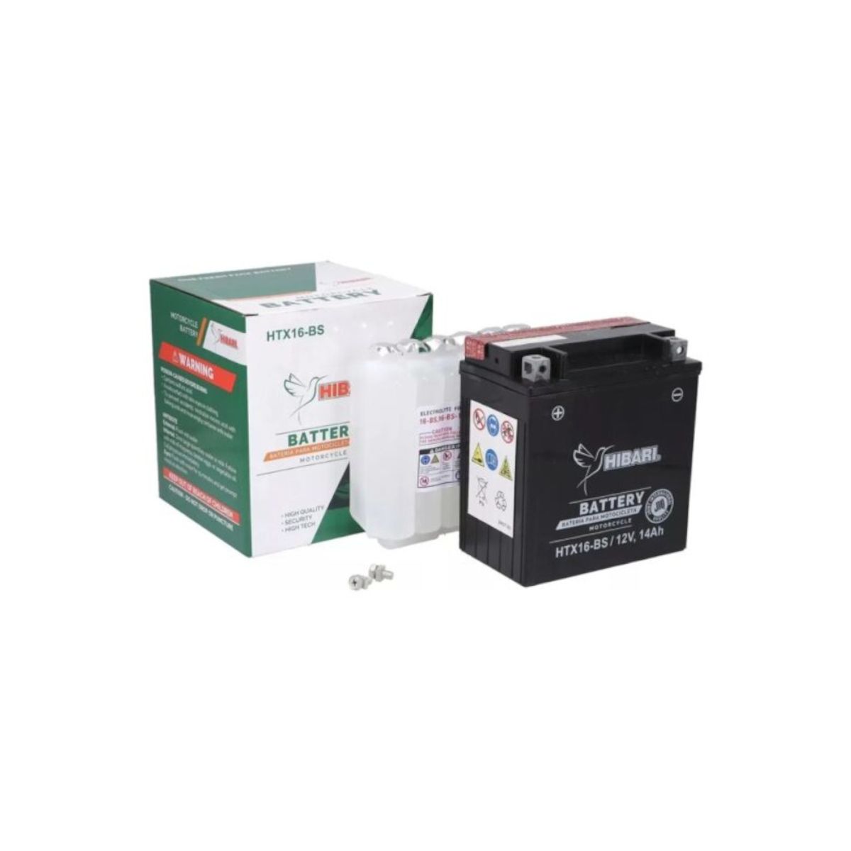 GENERICO - Bateria Hibari 14Ah 230 Cca AGM BTX16-BS para Moto