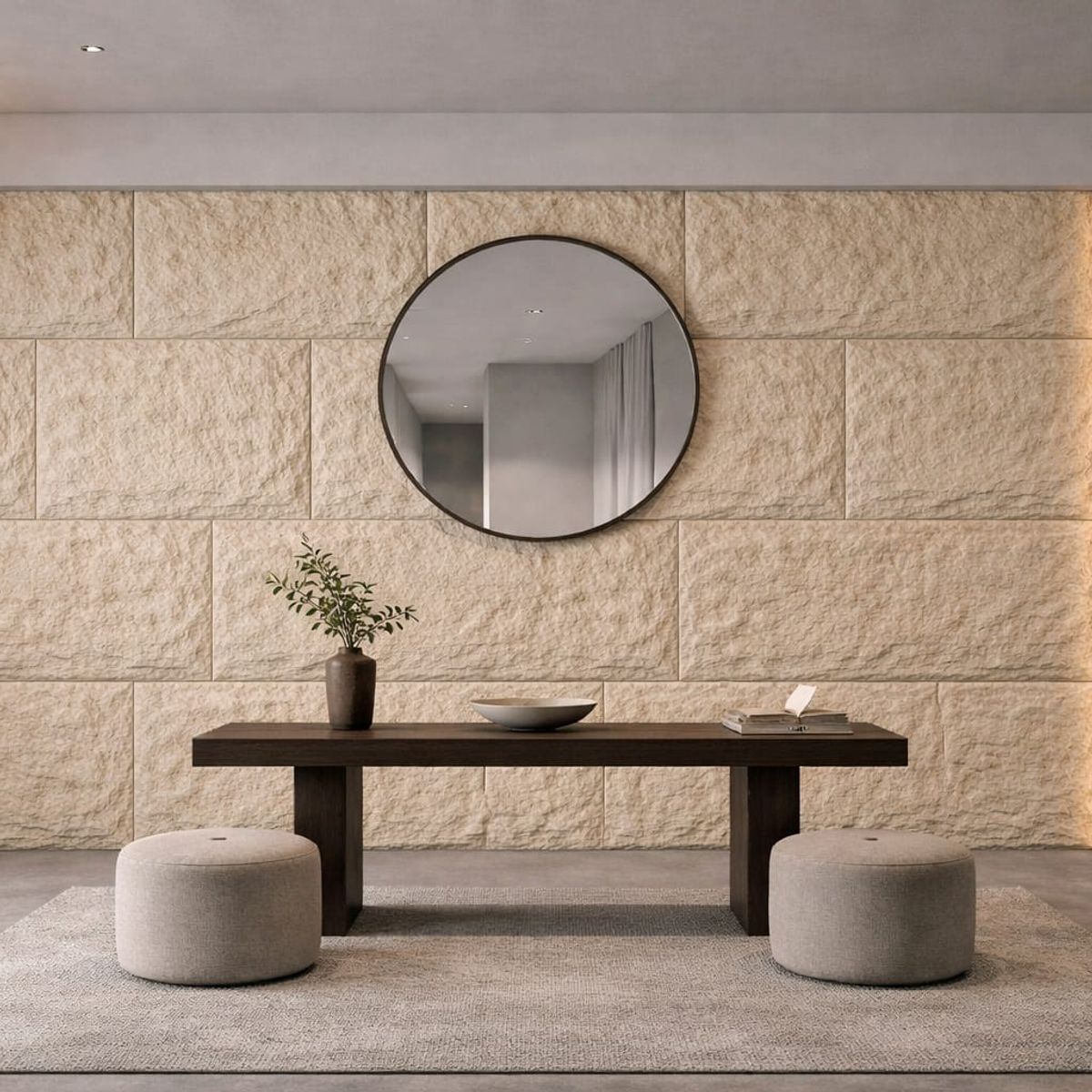 BYB - PANEL PIEDRA PU 11PZS MARRÓN 120x60