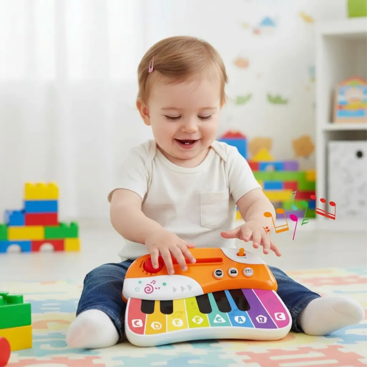 GENERICO - Piano Musical Didáctico Luz Y Sonido Para Bebe