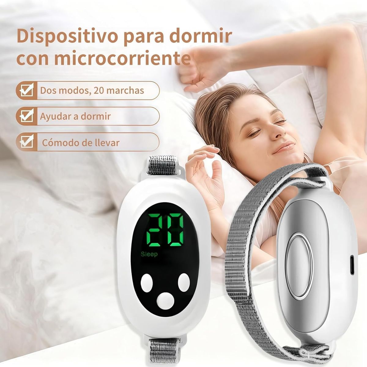 GENERICO - Muñequera Masajeador Electrico Estimulador Inmovilizador Antiestres Portatil Ansiedad Tunel Carpiano