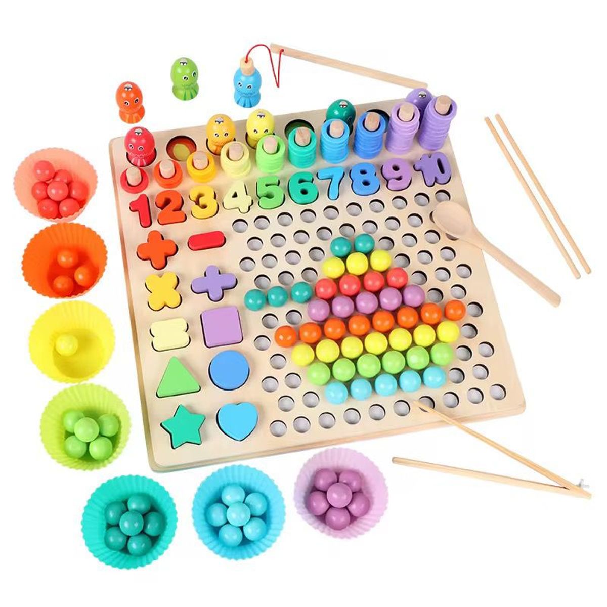 GENERICO - Tabla De Encaje - Pesca -clasificación Madera Niños