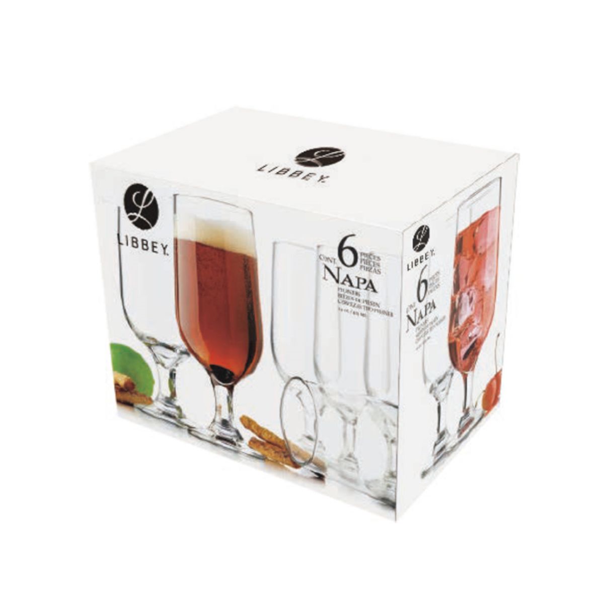 LIBBEY - SET 6 COPAS CERVEZA NAPA 414ML