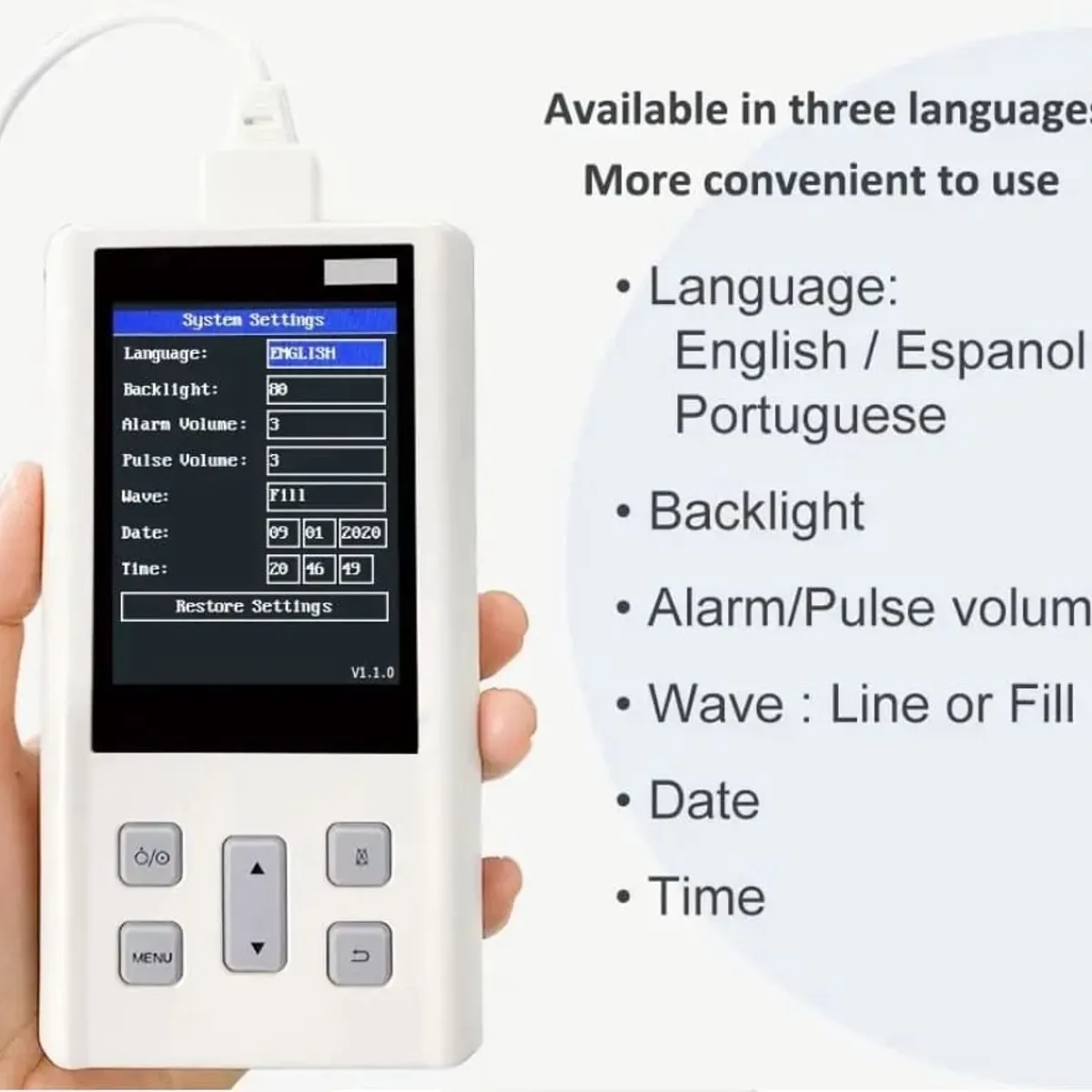 GENERICO - Monitor de Signos Vitales Recargable Neonatal