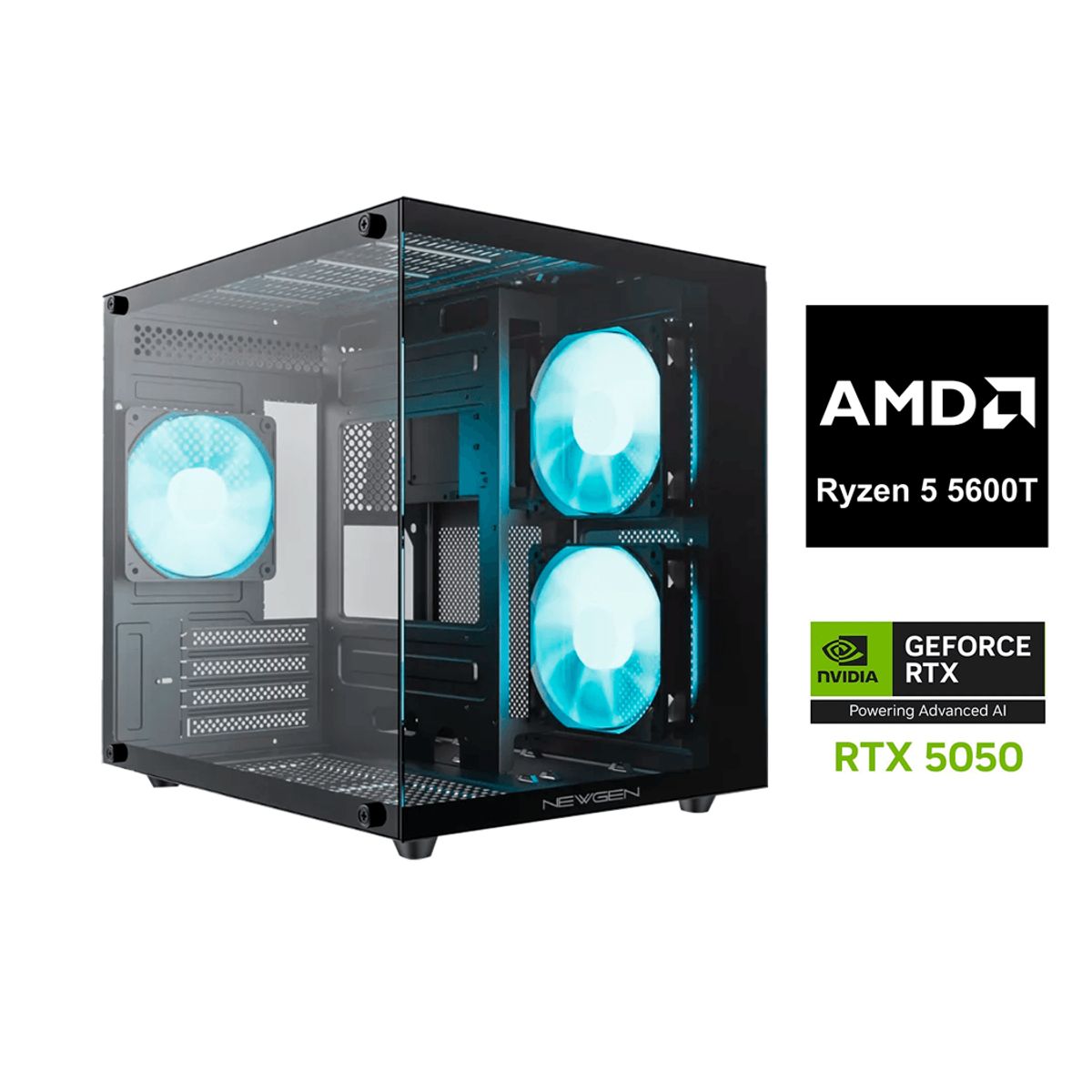 AMD CORP - PC Gamer AMD Ryzen 5 5600T - RTX 5050 8GB - 16GB - 500GB - Win11