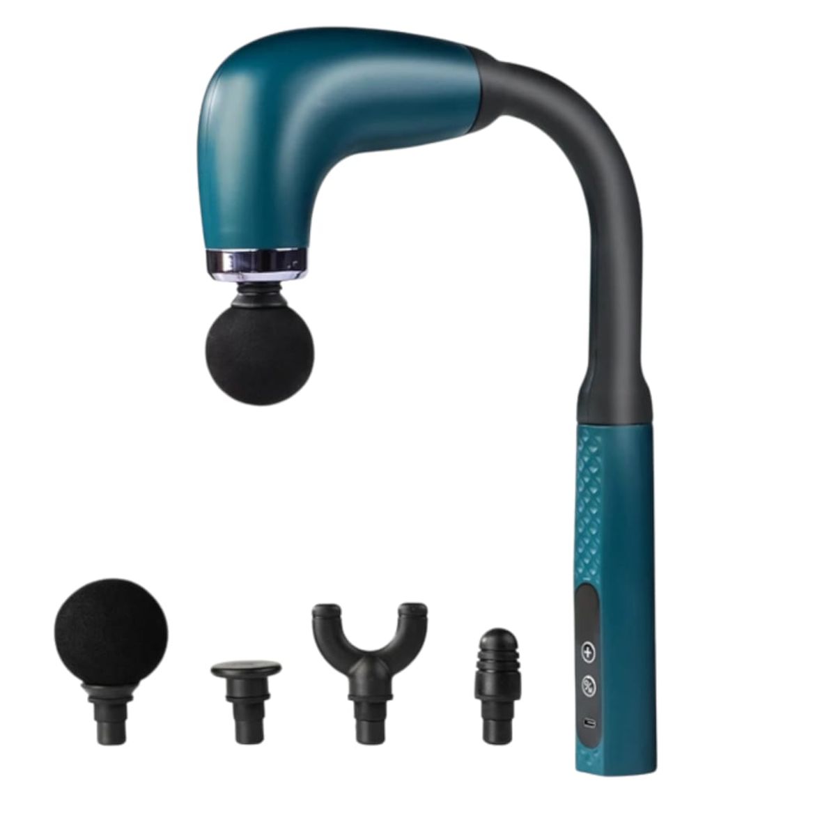 GENERICO - Masajeador Muscular Pistola Mango Extendido Recargable Usb