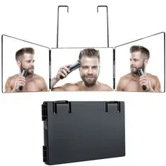 MOVI - Espejo Triple 360° de Autocorte Visión Total para Corte de Cabello Barba y Perfilado en Casa