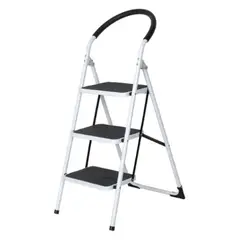 DOER - Escalera de 3 Peldaños Ultra Resistente con Patas Antideslizantes, 130cms