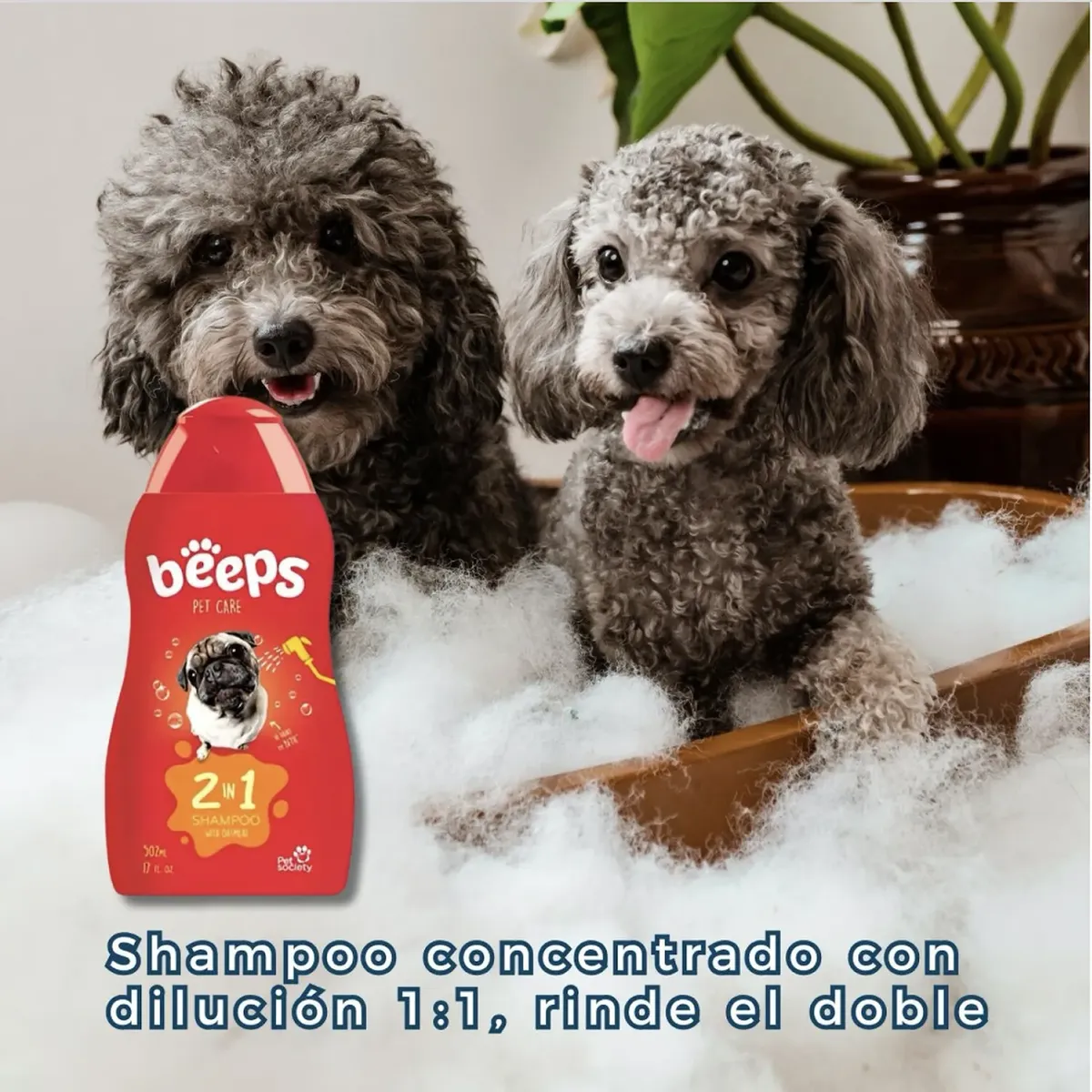 GENERICO - Shampoo Para Perros Beeps 2 en 1 Sandía 502 ml