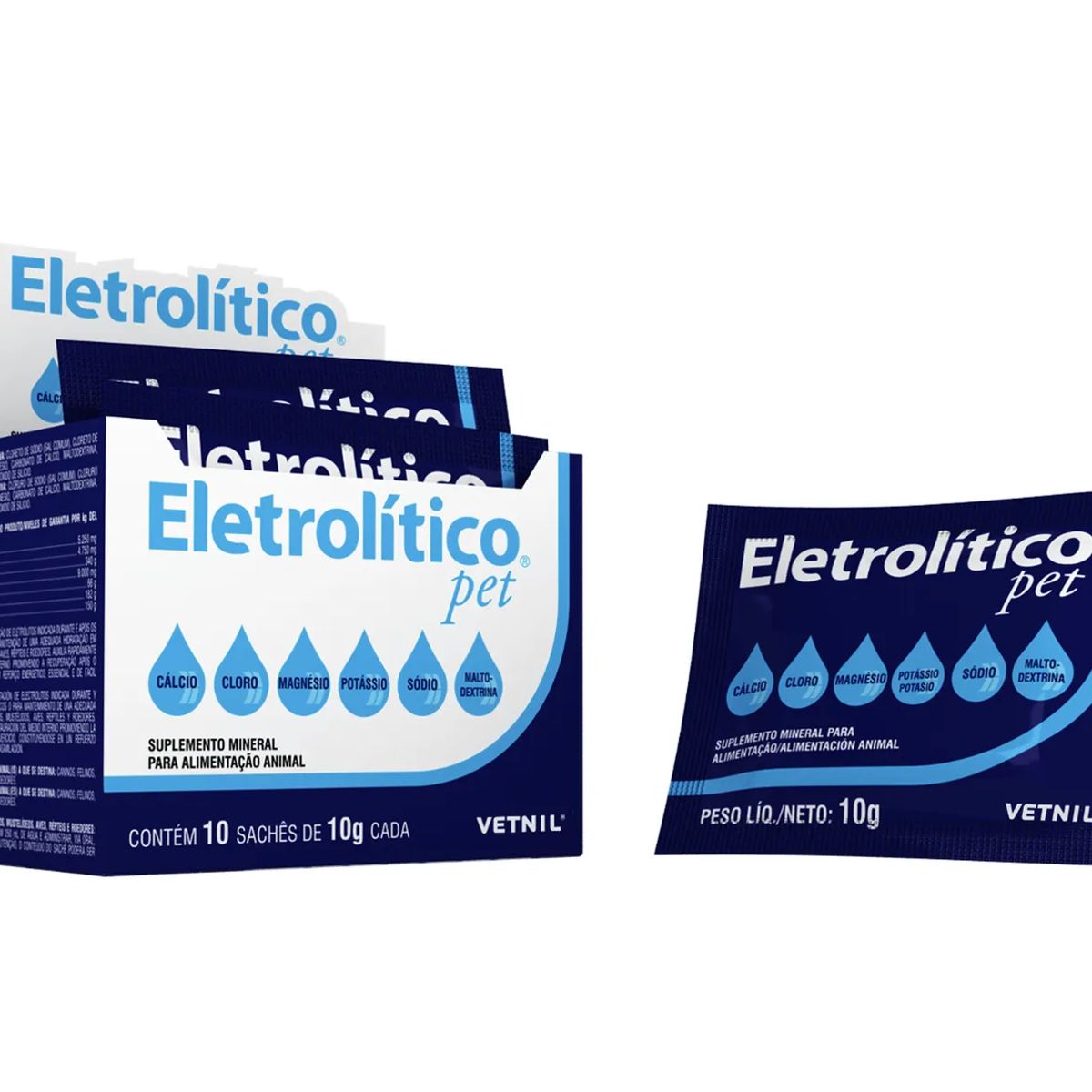 X10 Sobres Electrolítico Pet Rehidratante Perro Gato Ave, marca GENERICO - Foto Principal