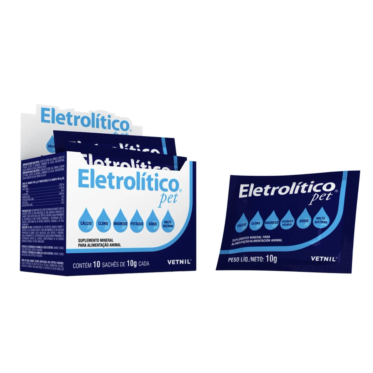 X10 Sobres Electrolítico Pet Rehidratante Perro Gato Ave, marca GENERICO - Foto Principal