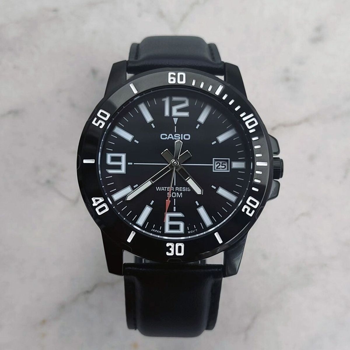 CASIO - RELOJ CASIO MTPVD01BL-1B HOMBRE ANALOGO METAL NEGRO