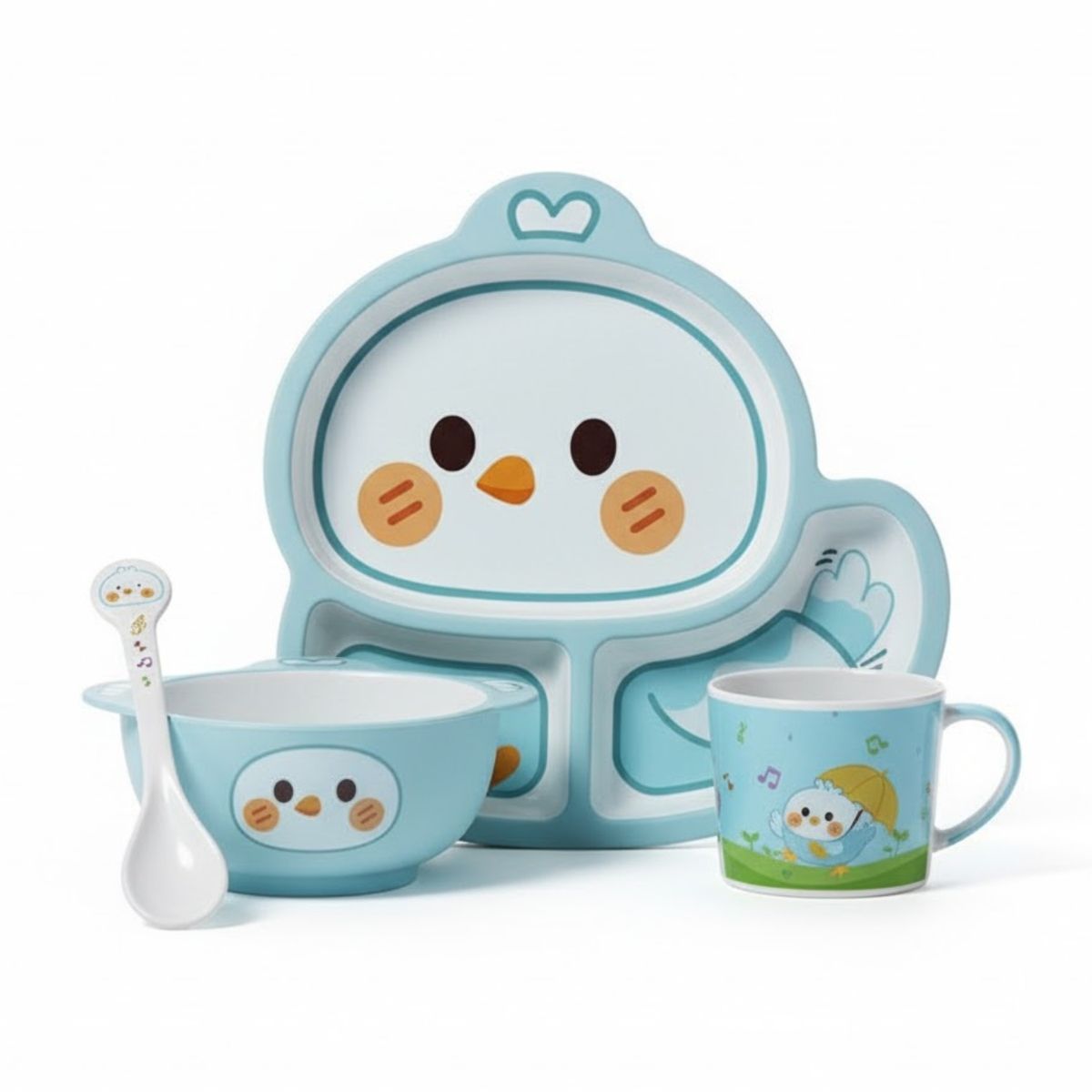 CRUSEC - Vajilla Infantil Melamina Ideal para Bebés y Niños