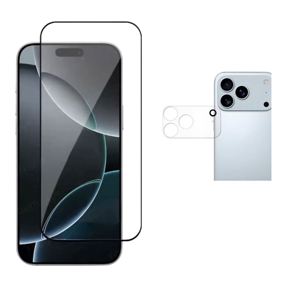 GENERICO - Lamina De Vidrio Pantalla Y Cámara Para IPhone 17 Pro Max