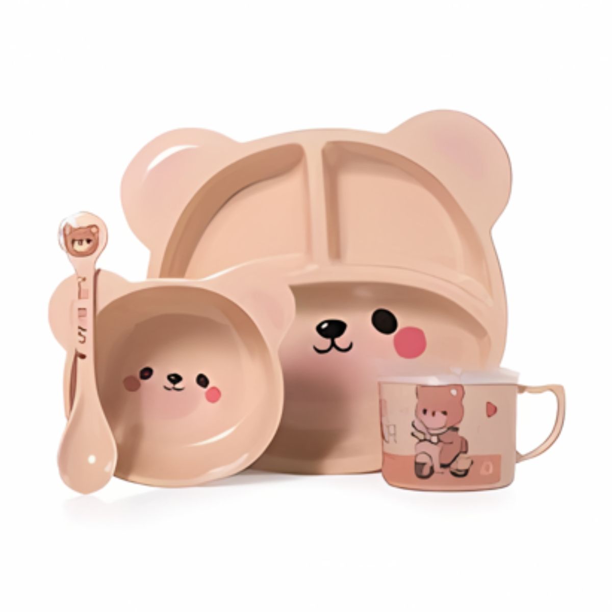 CRUSEC - Vajilla Infantil Melamina Ideal para Bebés y Niños