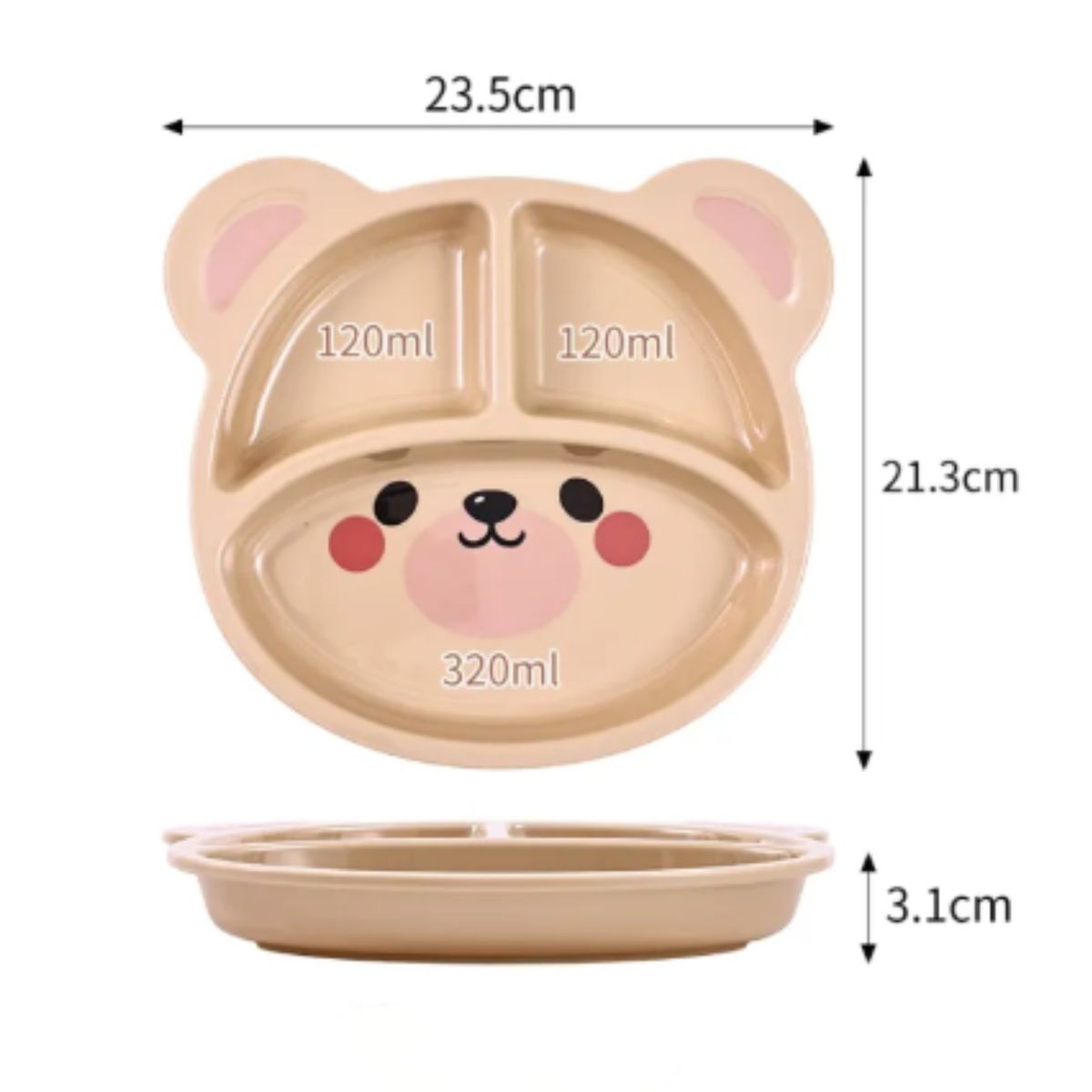 CRUSEC - Vajilla Infantil Melamina Ideal para Bebés y Niños