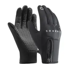 ROCKBROS - Guantes Térmicos Protección Nudillos Bicicleta Moto Touch