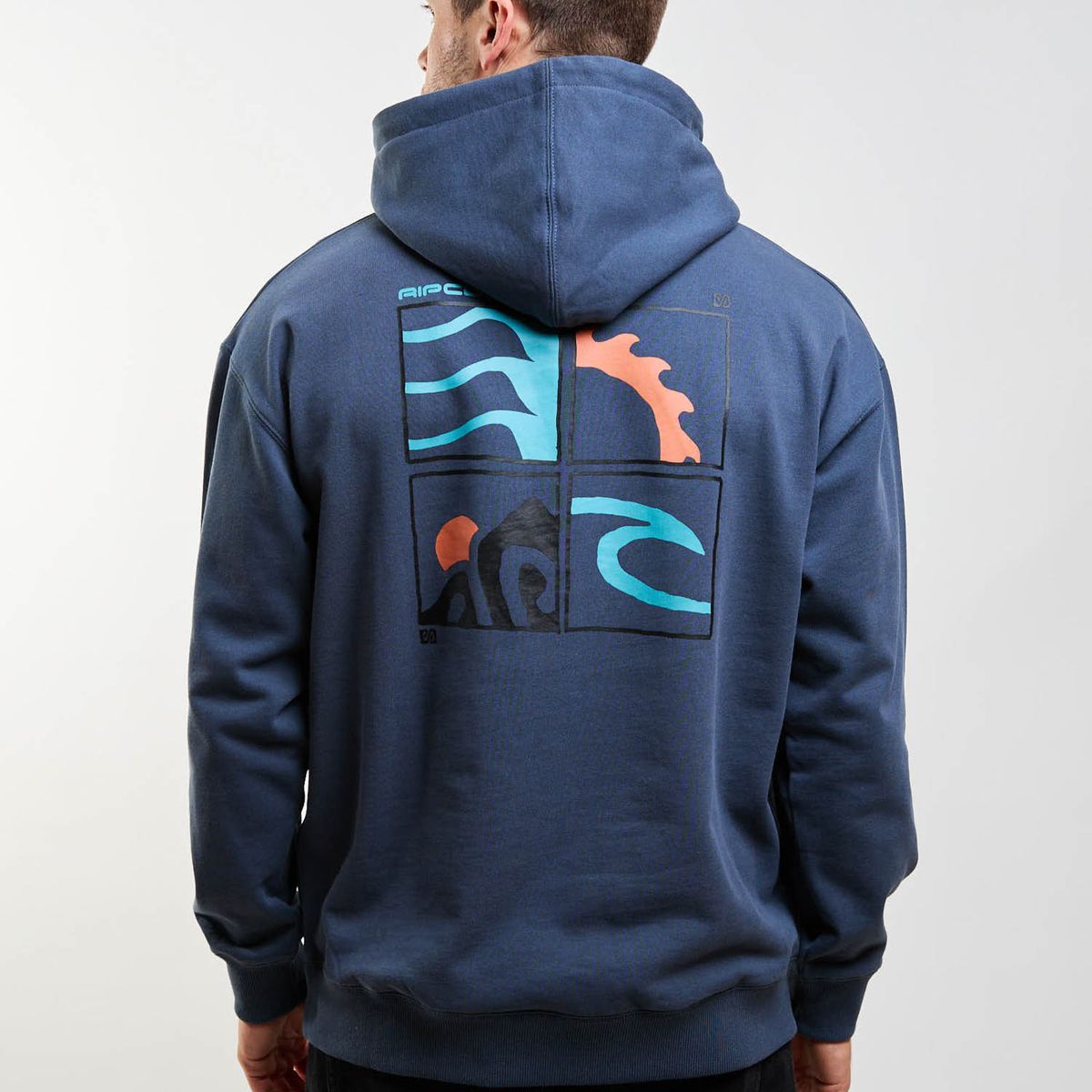 RIP CURL - Poleron Canguro Quiver Azul Hombre Rip Curl