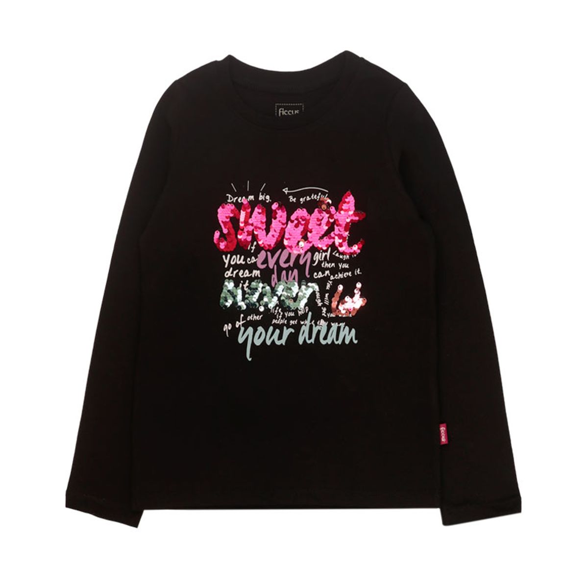 FICCUS - Polera Niña Day To Day 2620735 Negro Ficcus