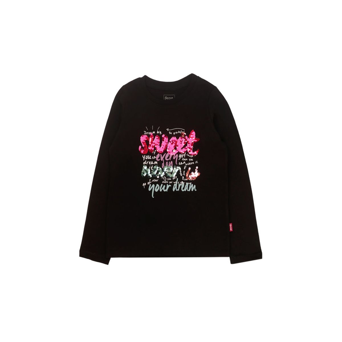 FICCUS - Polera Niña Day To Day 2620735 Negro Ficcus