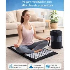 MOVI - Alfombra para Yoga Acupuntura + Cojín Relajación y Bienestar en Casa